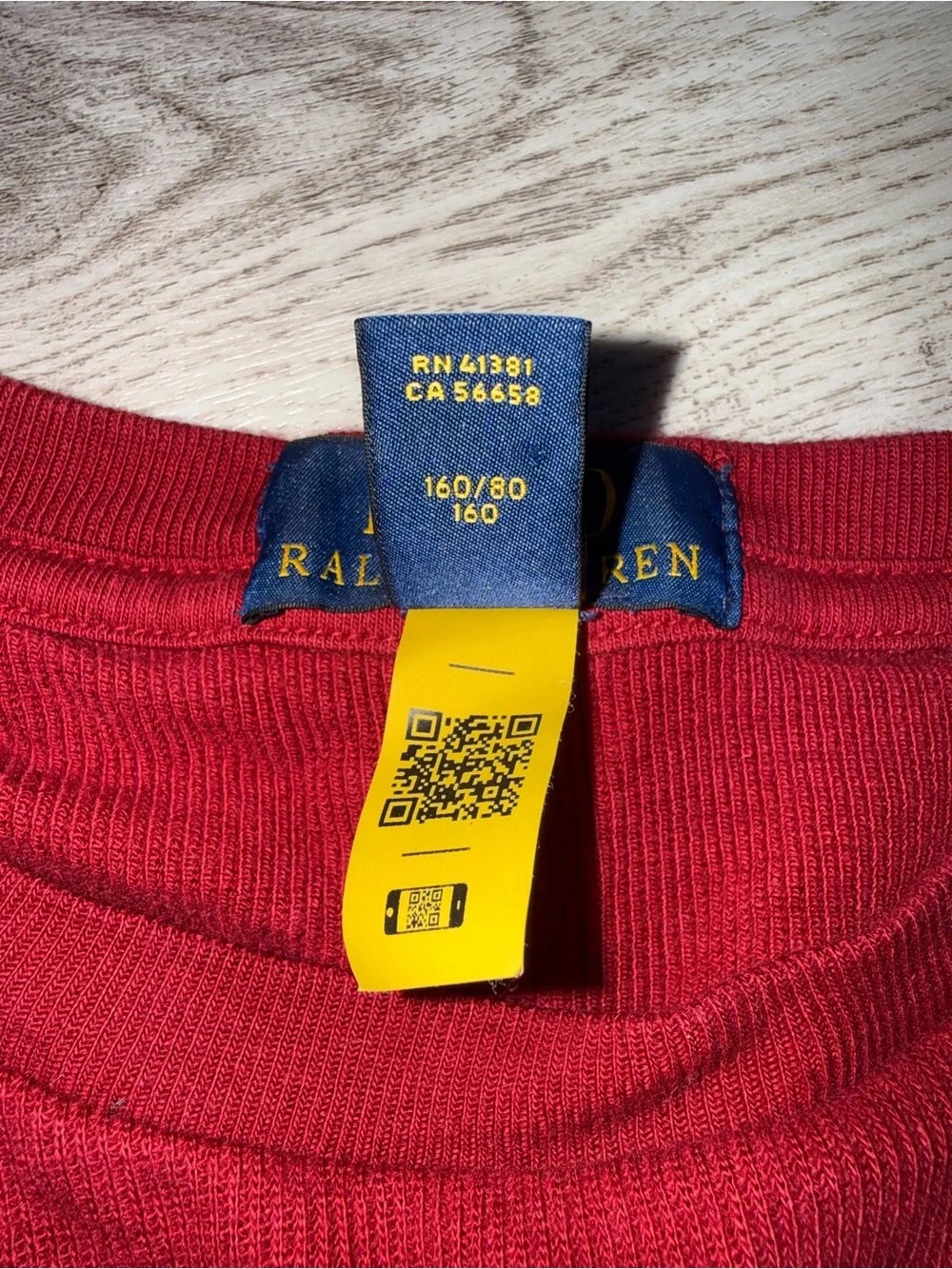 Ralph Lauren Red Crewneck Pullover Kids Size L 14-16